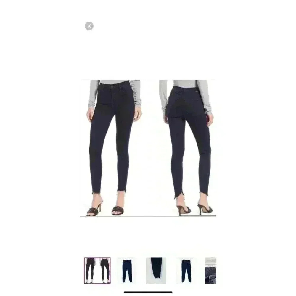 Mother Women's the stunner two step ankle fray dark wash holding hands size 27